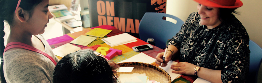 Poet writing for children