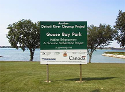 Goose Bay Park project sign