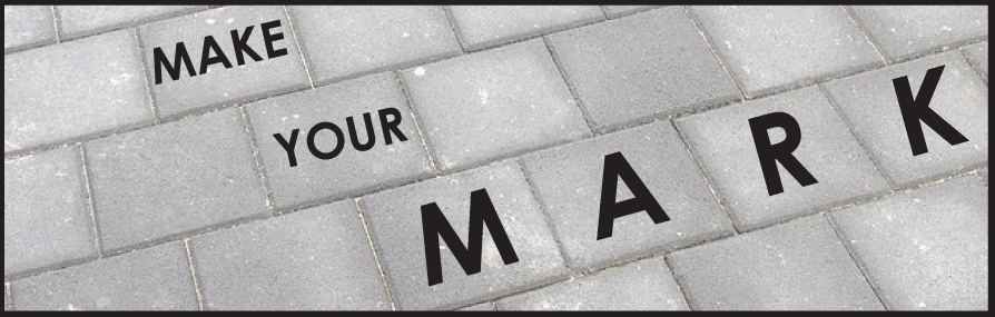 Make Your Mark spelled out over rows of bricks