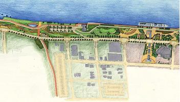 Overhead artist's rendering