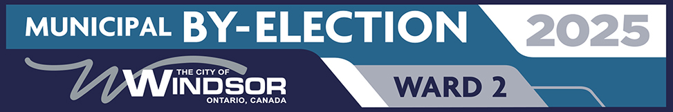 Ward 2 By-Election 2025 logo City of Windsor Municipal By-Election 2025 Ward 2 logo