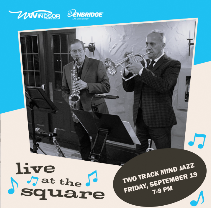 Saxophone player and trumpet player playing their instruments