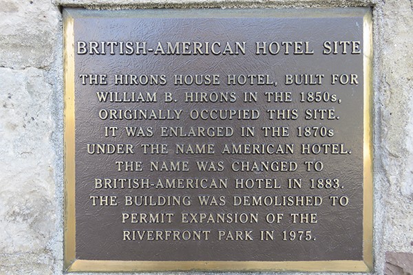 Detail of a small bronze plaque.