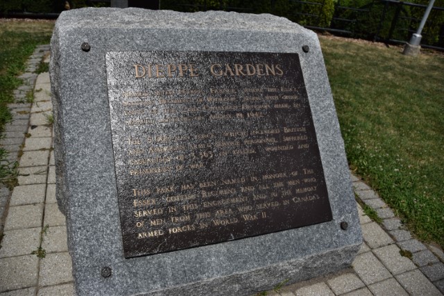 Dieppe Gardens Plaque