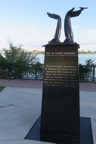Butterfly Wings 3 A Butterfly Wings sculpture with title May We Always Remember and dedication from Brain Injury Association of Windsor and Essex County