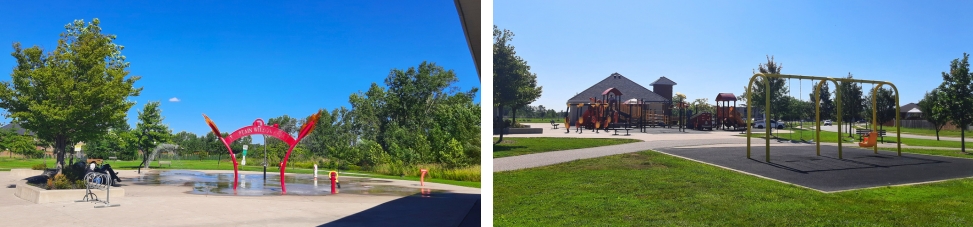 Captain John Wilson Park firefighter themed splash pad and playground