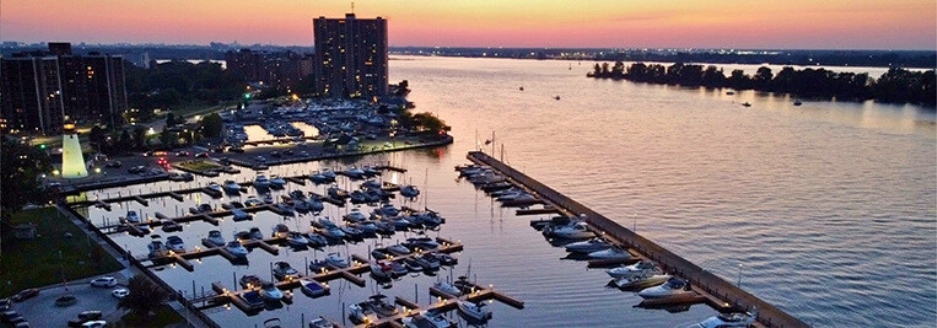 Lakeview Park Marina sunset view
