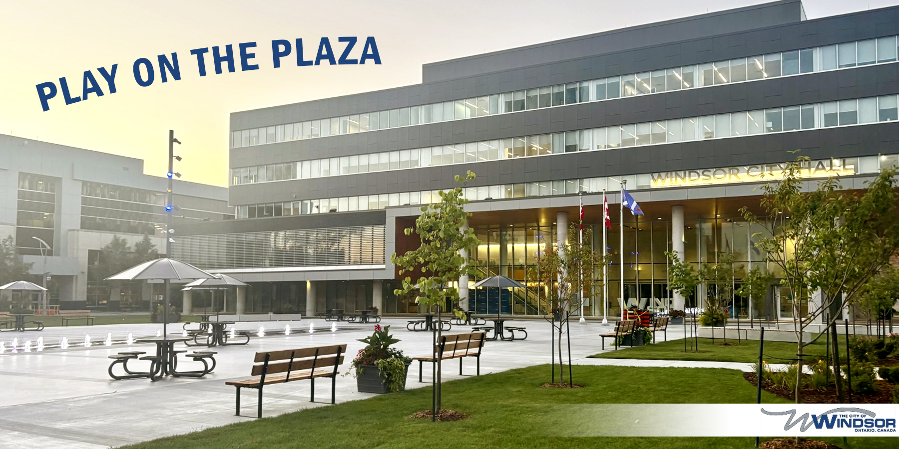 City Hall Square and Windsor City Hall building