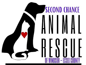 Silhouette of cat and dog. Words, Second Chance Animal Rescue of Windsor-Essex County