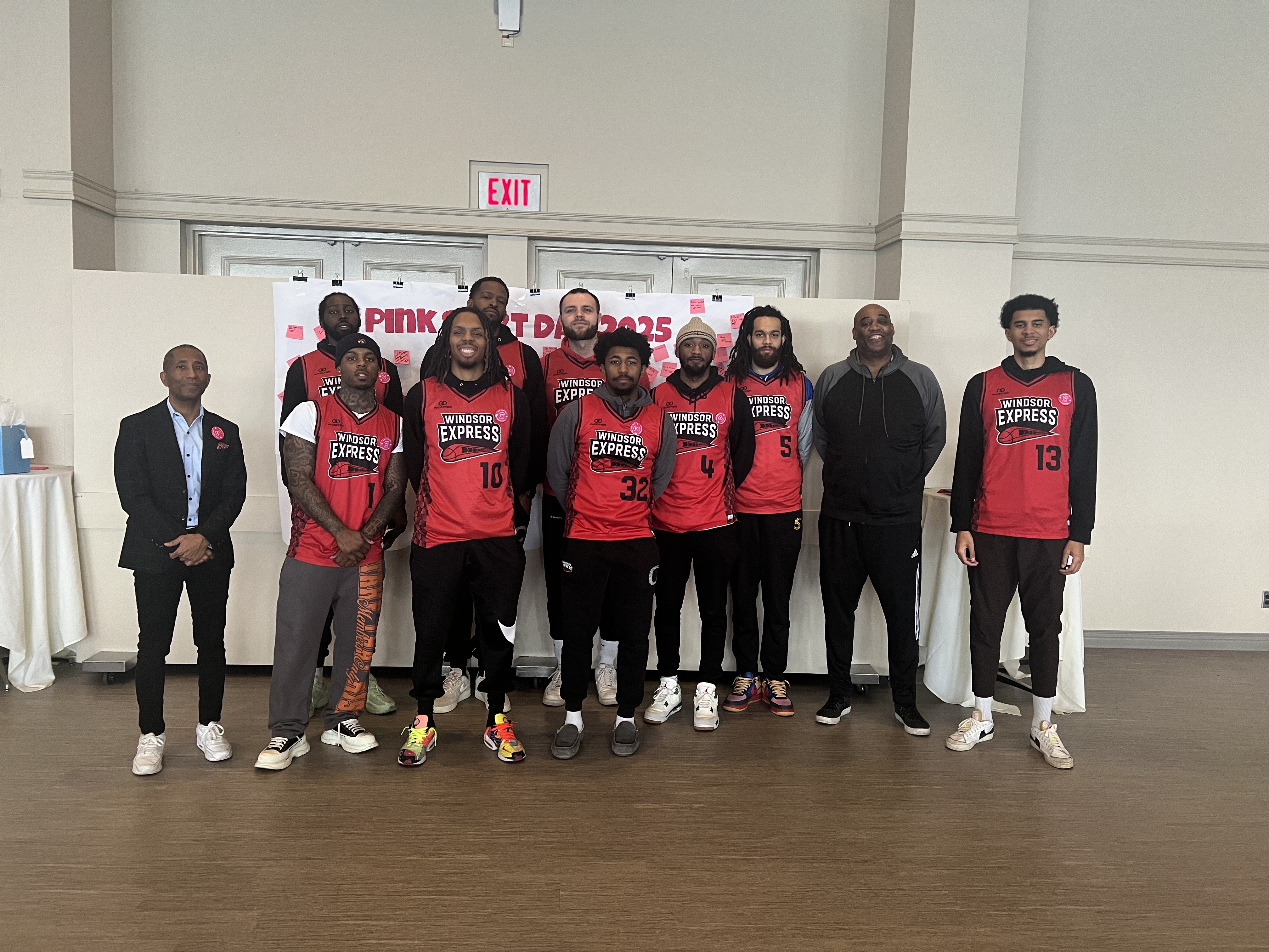 EmpoweringVoicesSymposiumGroupPhoto Group picture of Windsor Express Basketball Team