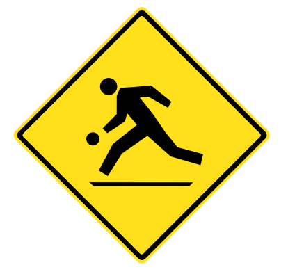 Playground Ahead Sign