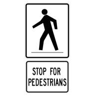 Stop for Pedestrians Sign