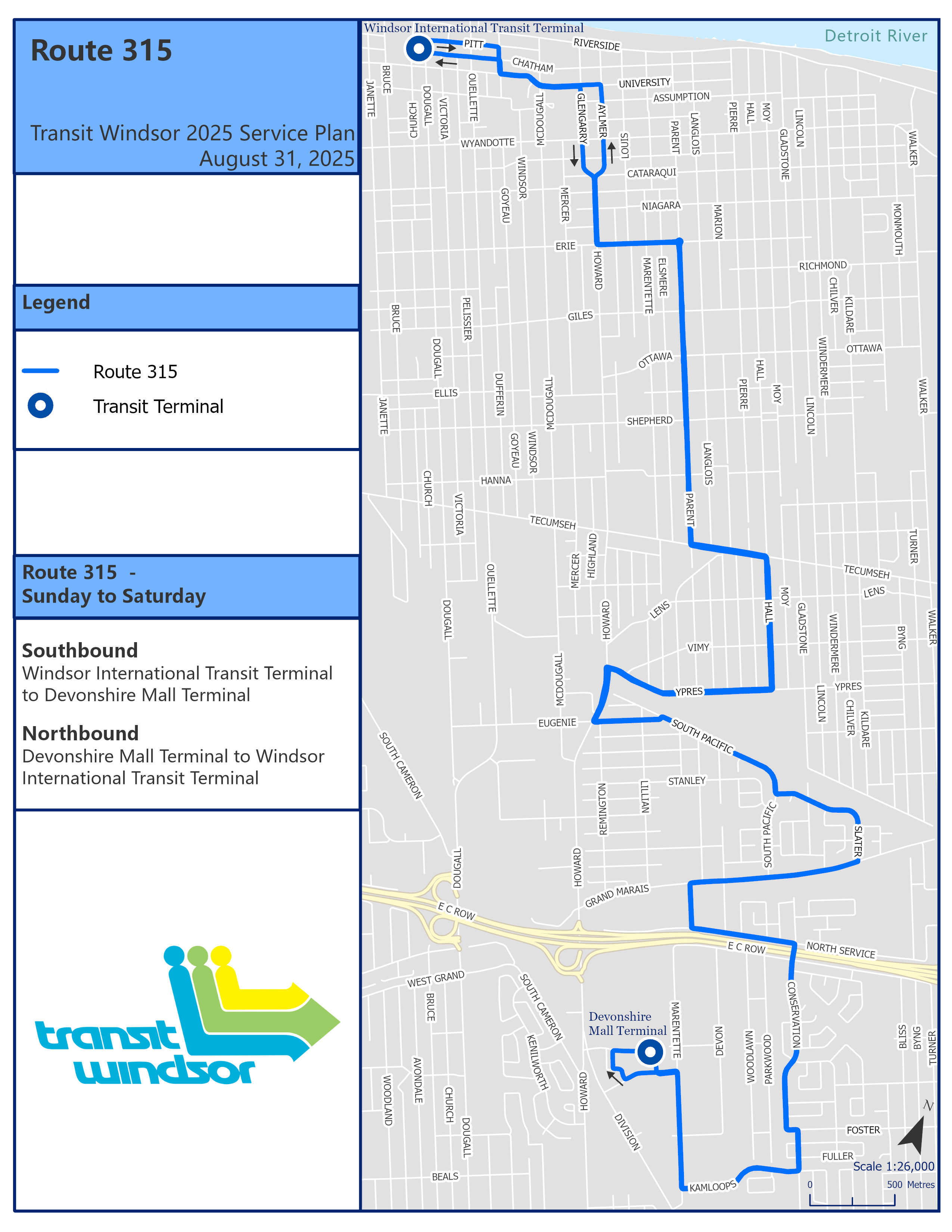 Route 315 Map