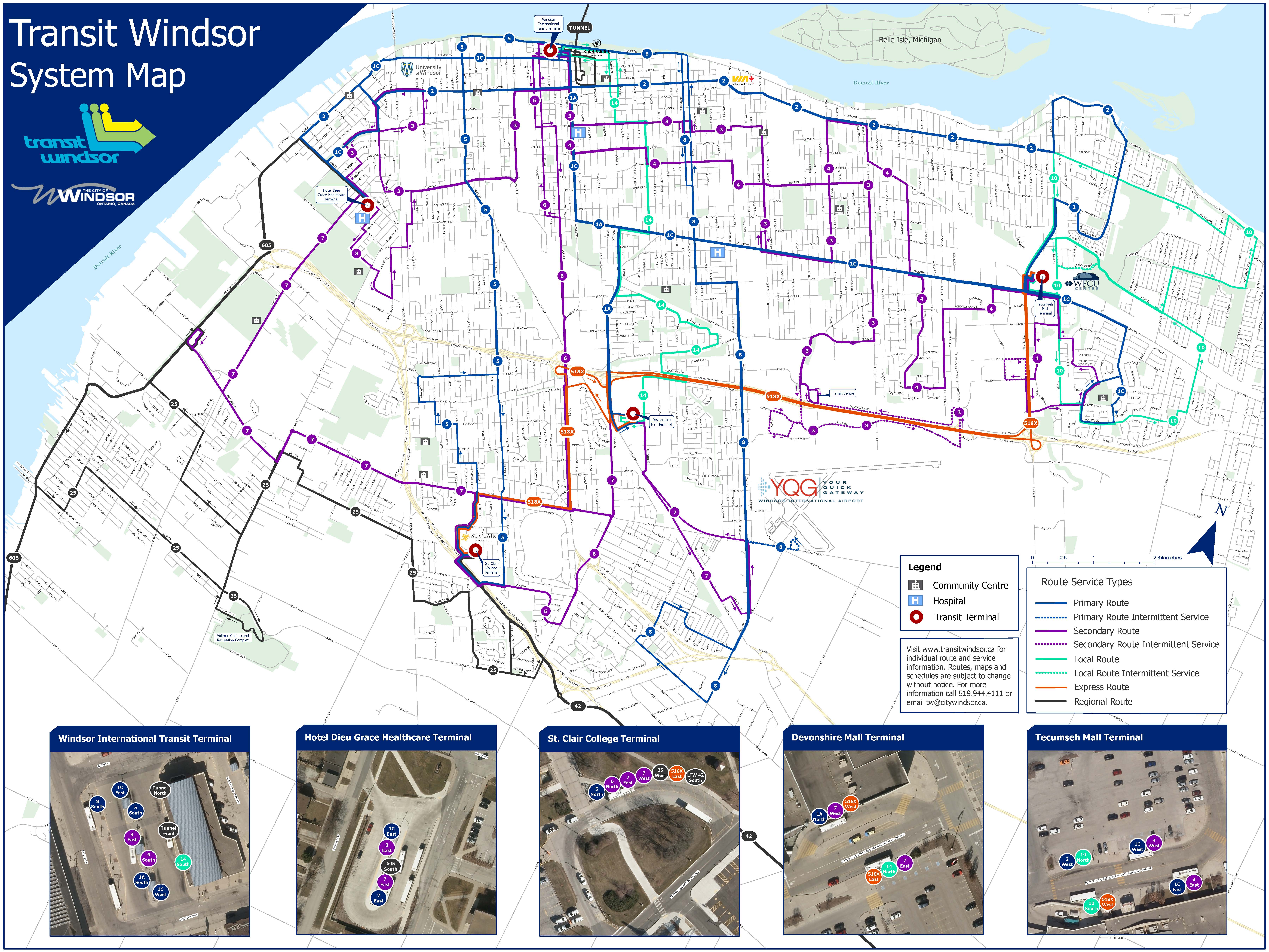 Sample of Transit Windsor System Map