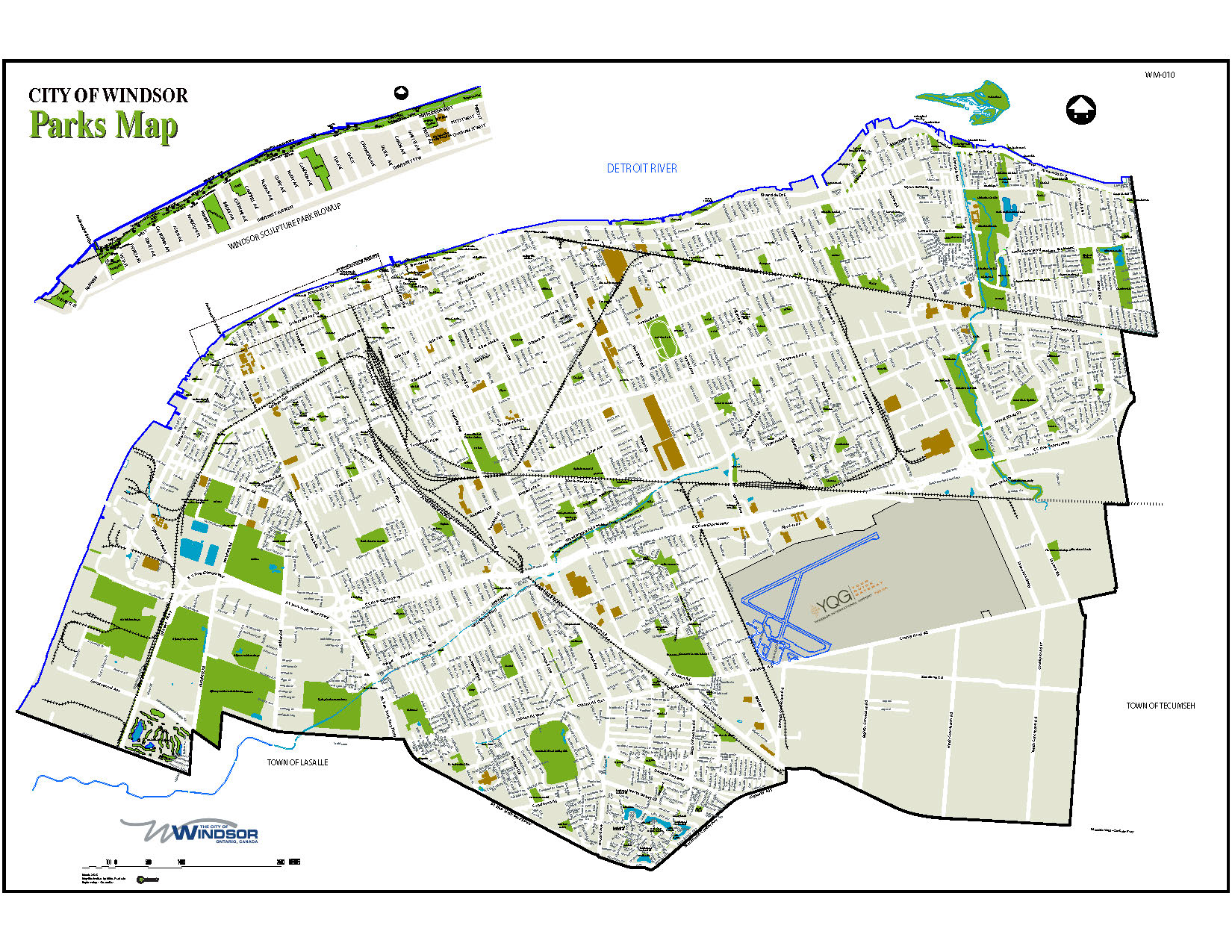 Sample of City of Windsor Parks Map