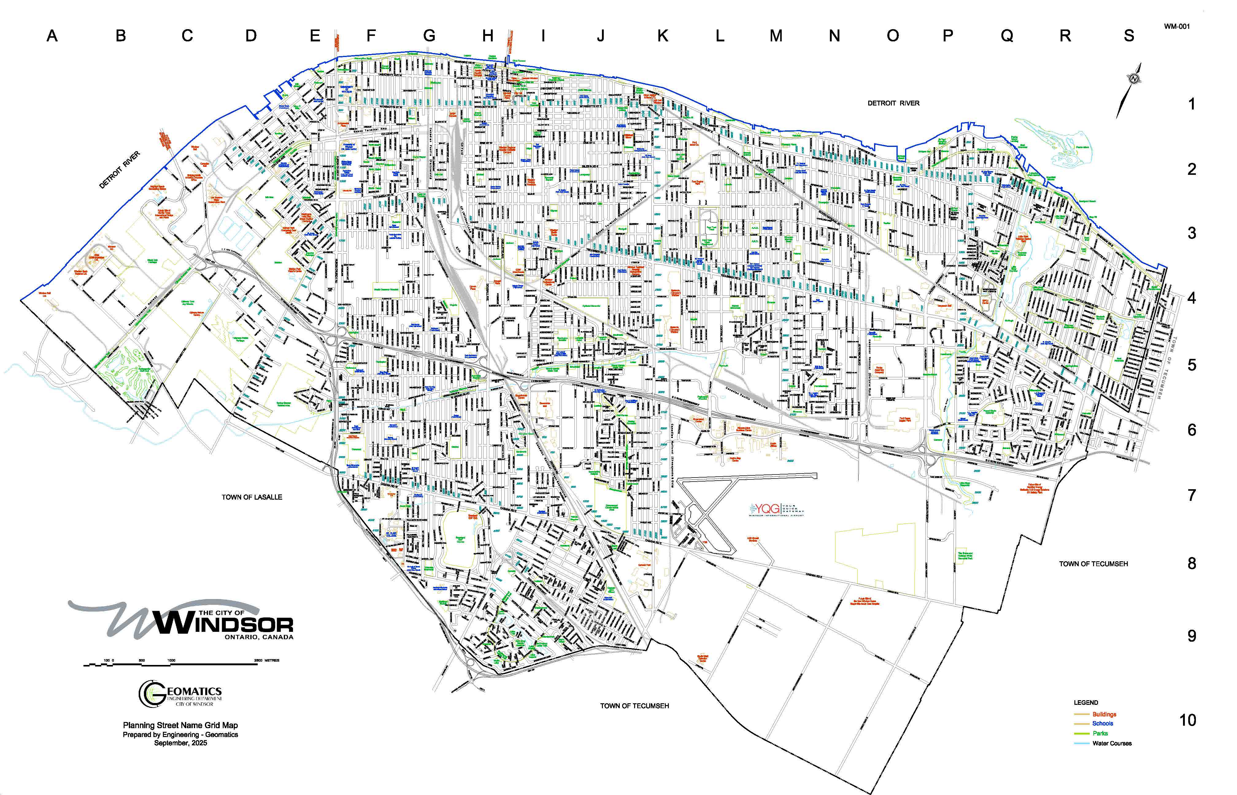 WM-001 Large Size City Street Grid Map Thumbnail