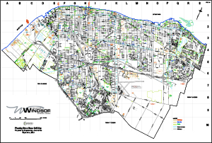 WM-003 Medium Size City Street Grid Map Thumbnail